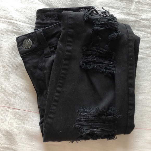 American Eagle Outfitters Denim - American Eagle: Distressed Hi-Rise Jegging Crop